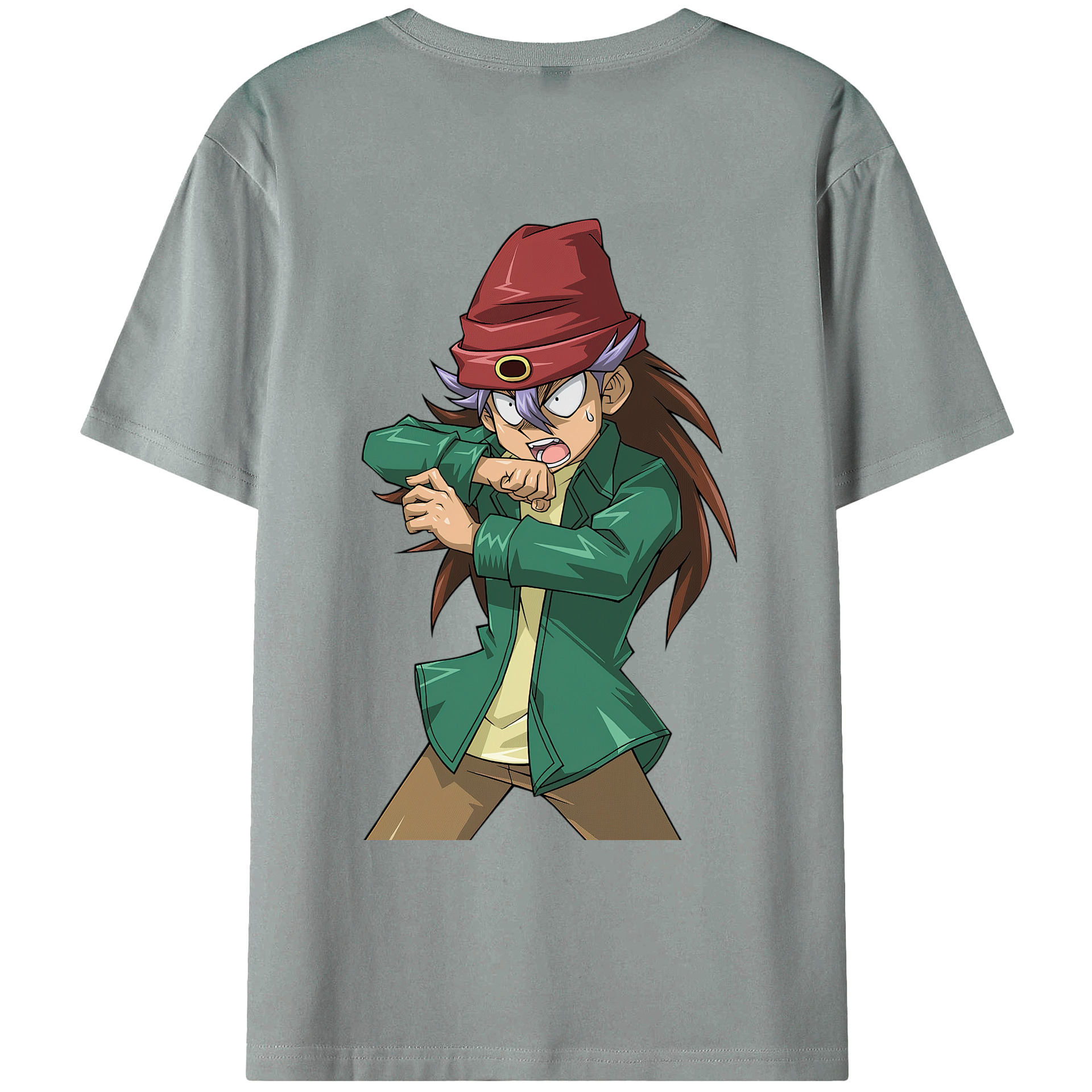 （画像用） 遊☆戯☆王 Yu-Gi-Oh! 綿100％ メンズ半袖Tシャツ（バックプリント） 通気性